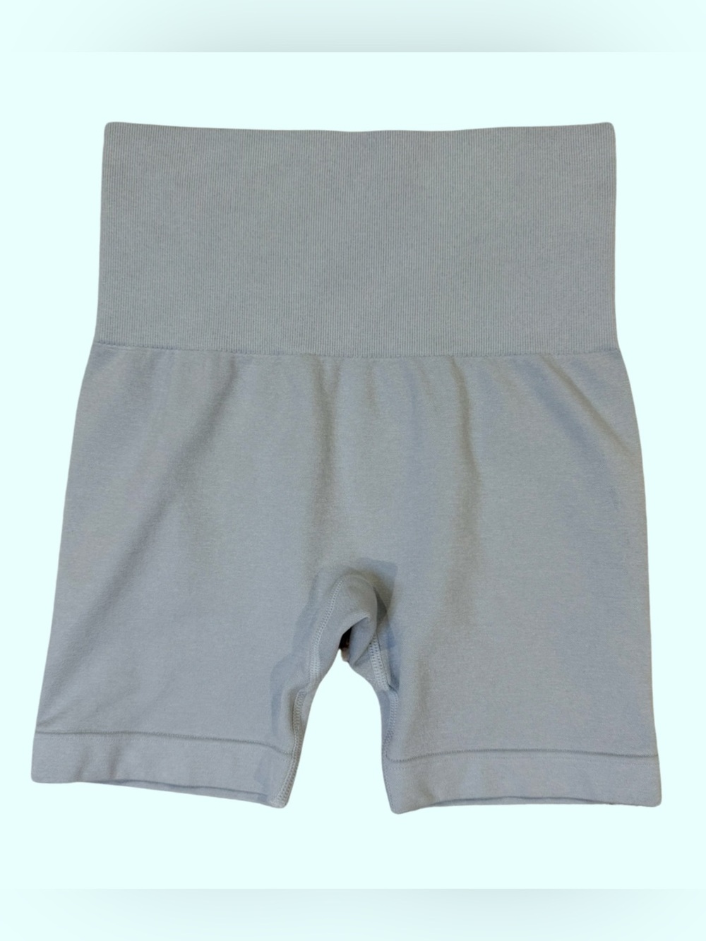 ECHT Light Gray High-Waist Biker Shorts